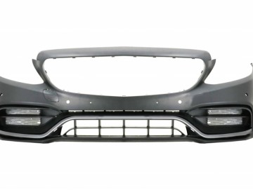 Front Bumper with Grille Chrome without 360 Camera suitable for Mercedes C-Class W205 S205 (2014-2018) GT-R Design