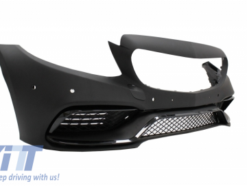 Front Bumper with Grille and Diffuser suitable for MERCEDES C-Class W205 S205 (2014-2020) only AMG Spot Line