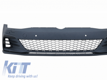 Front Bumper with Grille and LED Fog Lights suitable for VW Golf VII 7.5 (2017-Up) GTI Look