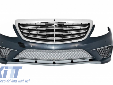 Front Bumper with Grille suitable for MERCEDES S-Class W222 (2013-06.2017) S65 Design