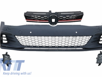 Front Bumper with Grille suitable for VW Golf VII 7.5 (2017-Up) and LED Headlights Sequential Dynamic Turning Lights GTI Look RHD