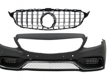 Front Bumper with Grille suitable for Mercedes C-Class W205 S205 C205 A205 (03.2018-2020) C63 Design