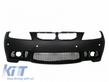 Front Bumper with Headlights Black suitable for BMW 3 series E90 E91 Pre-LCI (2005-2008) Sedan Touring M3 Design