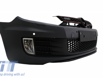 Front Bumper with Headlights LED Silver Flowing Dynamic Sequential Turning Lights suitable for VW Golf VI 6 (2008-2013) GTI G7.5 Design