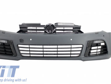 Front Bumper with Headlights LED Flowing Turning Light Chrome suitable for VW Golf VI 6 MK6 (2008-2013) R20 Design With PDC