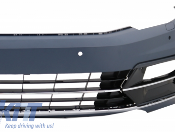 Front Bumper with Headlights and Rear Bumper Diffuser suitable for VW Passat B8 3G (2015-2018) R-Line Design