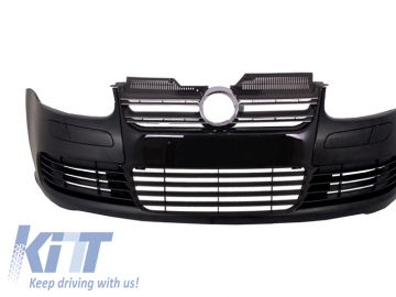Front Bumper with Headlights suitable for VW Golf V 5 (2003-2007) Jetta (2005-2010) GTI R32 Look Black Edition