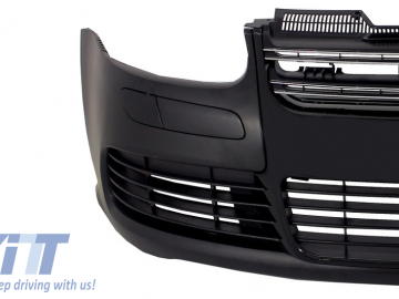 Front Bumper with Headlights suitable for VW Golf V 5 (2003-2007) Jetta (2005-2010) GTI R32 Look Black Edition