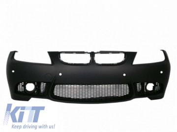 Front Bumper with Kidney Grilles Double Stripe suitable for BMW 3 series E90 E91 Pre-LCI (2004-2008) Sedan Touring M3 Design