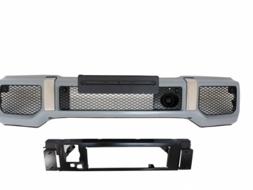 Front Bumper with LED DRL Spoiler Extension suitable for Mercedes Benz G-Class W463 (1989-2017) G65 Design