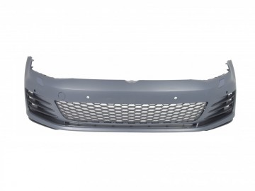 Front Bumper with LED Headlights Sequential Dynamic Turning Lights and Grille Red suitable for VW Golf VII 7 5G (2013-2017) Facelift G7.5 GTI Look