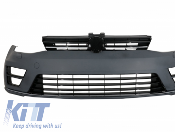 Front Bumper with LED Headlights Sequential Dynamic Turning Lights suitable for Volkswagen Golf VII 7 2013-2017 R-Line Look