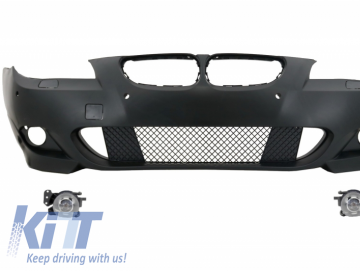 Front Bumper with PDC 24 mm Fog Lights suitable for BMW 5 Series E60/E61 (2003-2007) M-Technik Design