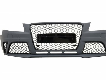 Front Bumper with Rear Bumper Valance Diffuser & Exhaust Tips suitable for AUDI A4 B8 Pre-Facelift (2008-2011) RS4 Design