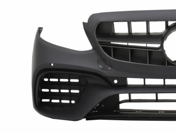 Front Bumper with Rear Diffuser and Exhaust Muffler Tips suitable for Mercedes E-Class W213 (2016-up) E63s Design Black Edition