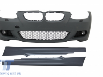 Front Bumper with Side Skirts suitable for BMW 3 Series E92 Coupe E93 Cabrio Non-LCI (2006-2009) M-Technik Look