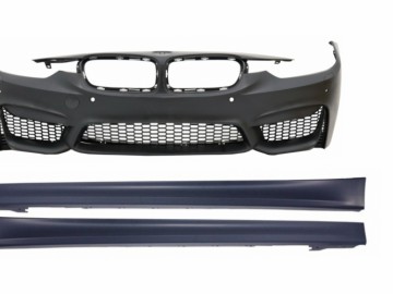 Front Bumper with Side Skirts suitable for BMW 3 Series F30 F31 Non LCI & LCI (2011-2018) M3 Sport EVO Design