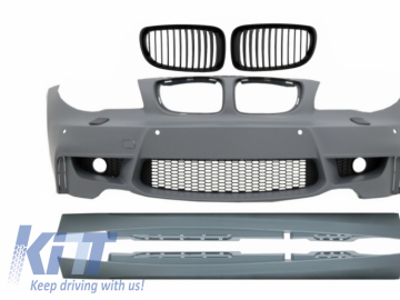 Front Bumper with Side Skirts suitable for BMW 1 Series E87 (2004-2011) 1M Design