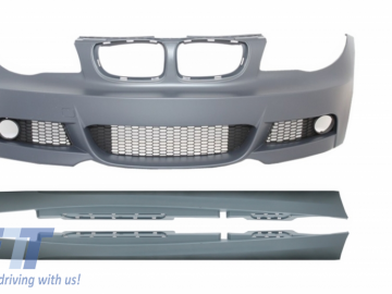 Front Bumper with Side Skirts suitable for BMW 1 Series E87 (2009-2012) M-tech M-Technik Design