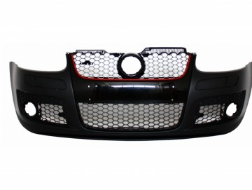 Front Bumper with Xenon Look Headlights Black suitable for VW Golf 5 V Mk5 (2003-2007) Jetta (2005-2010) GTI Design