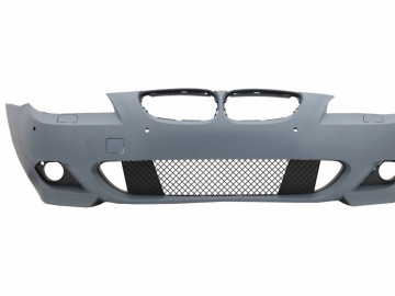 Front Bumper without Fog Lights suitable for BMW 5 Series LCI E60 E61 (2007-2010) with Side Skirts M-Technik Design