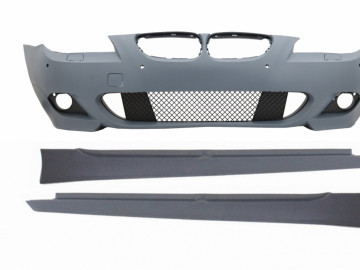 Front Bumper without Fog Lights suitable for BMW 5 Series LCI E60 E61 (2007-2010) with Side Skirts M-Technik Design