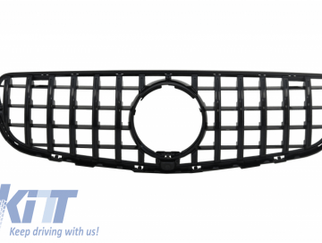 Front Central Grille suitable for MERCEDES GLC X253 C253 (2015-2018) GT R Panamericana Design All Black