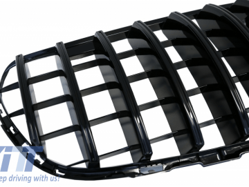 Front Central Grille suitable for MERCEDES GLC X253 C253 (2015-2018) GT R Panamericana Design All Black