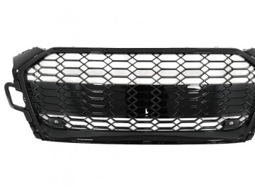 Front Grille suitable for Audi A5 F5 Facelift (2019-Up) Racing Look Piano Black