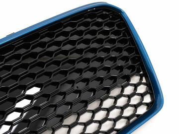 Front Grille suitable for Audi R8 42 1st Generation Facelift (2013-2015) RS Design Glossy Black Blue