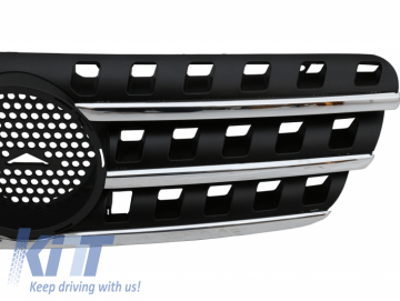 Front Grille suitable for MERCEDES Benz M-Class ML W163 (1998-2005) ML63 A-Design Black & Chrome Edition