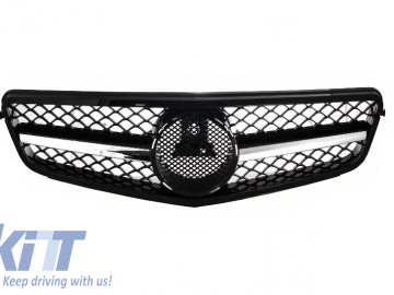 Front Grille suitable for MERCEDES Benz C-Class C63 A-Design W204 S204 Limousine Station Wagon (2007-2014) Sport Black Glossy