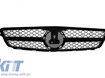 Front Grille suitable for MERCEDES Benz C-Class C63 A-Design W204 S204 Limousine Station Wagon (2007-2014) Sport Black Glossy