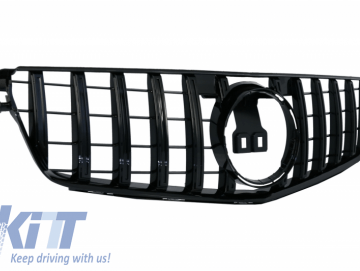 Front Grille suitable for MERCEDES C-Class W204 S204 Limousine Station Wagon (2007-2014) GT-R Panamericana Design Black