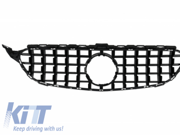 Front Grille suitable for MERCEDES C-Class W205 S205 C205 A205 (2014-2018) GT-R Panamericana Design Without Camera