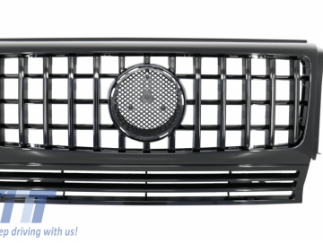 Front Grille suitable for MERCEDES G-Class W463 (1990-2014) New G63 GT-R Panamericana Design All Piano Black