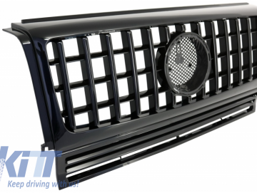 Front Grille suitable for MERCEDES G-Class W463 (1990-2014) New G63 GT-R Panamericana Design All Piano Black