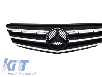 Front Grille suitable for MERCEDES Benz C-Class S204 Limousine Station Wagon (2007-2014) Avangarde Chrome & Black