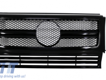 Front Grille suitable for MERCEDES W463 G-Class (1990-2012) New G65 G63 A-Design Piano Full Black Edition