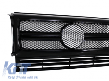 Front Grille suitable for MERCEDES W463 G-Class (1990-2012) New G65 G63 A-Design Piano Full Black Edition