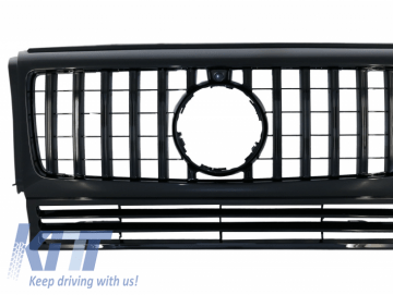 Front Grille suitable for Mercedes G-Class W463 (1990-2014) New G63 GT-R Panamericana Design All Black