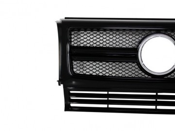 Front Grille suitable for Mercedes W463 G-Class (1990-2012) New G65 G63 A-Design Piano Full Black Edition