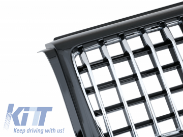 Front Grille suitable for Mercedes G-Class W463 (1990-2014) GT-R Panamericana Vertical Exclusive Design Chrome