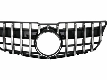 Front Grille suitable for Mercedes GLK-Class X204 Pre Facelift (2008-2012) GT-R Panamericana Design Black / Chrome