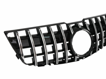 Front Grille suitable for Mercedes GLK-Class X204 Pre Facelift (2008-2012) GT-R Panamericana Design Black / Chrome