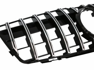 Front Grille suitable for Mercedes GLK-Class X204 Pre Facelift (2008-2012) GT-R Panamericana Design Black / Chrome