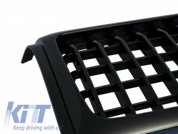 Front Grille suitable for Mercedes G-Class W463 (1990-2014) GT-R Panamericana Vertical Exclusive Design Piano Black