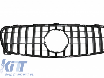 Front Grille suitable for Mercedes GLA-Class X156 Facelift (2017-Up) GT-R Panamericana Design Black Edition