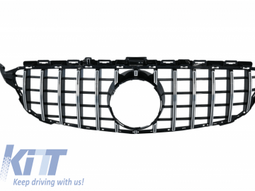 Front Grille suitable for Mercedes C-Class W205 S205 (2014-2018) GT-R Panamericana Design Crom Without Camera