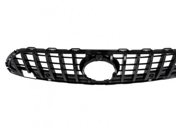 Front Grille suitable for Mercedes C-Class W206 Sedan S206 T-Modell (2021-Up) GT-R Panamericana Design Black